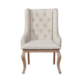 Coaster Brockway Cove Tufted Arm Chairs Cream and Barley Brown (Set of 2) Model 110293